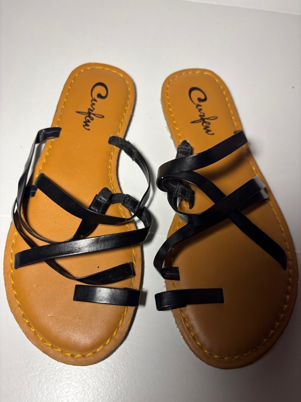 Curfew Black Multi-Strap Slide Sandals